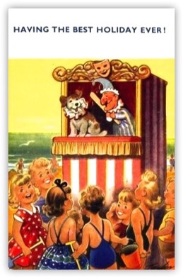 puncha nd judy postcard